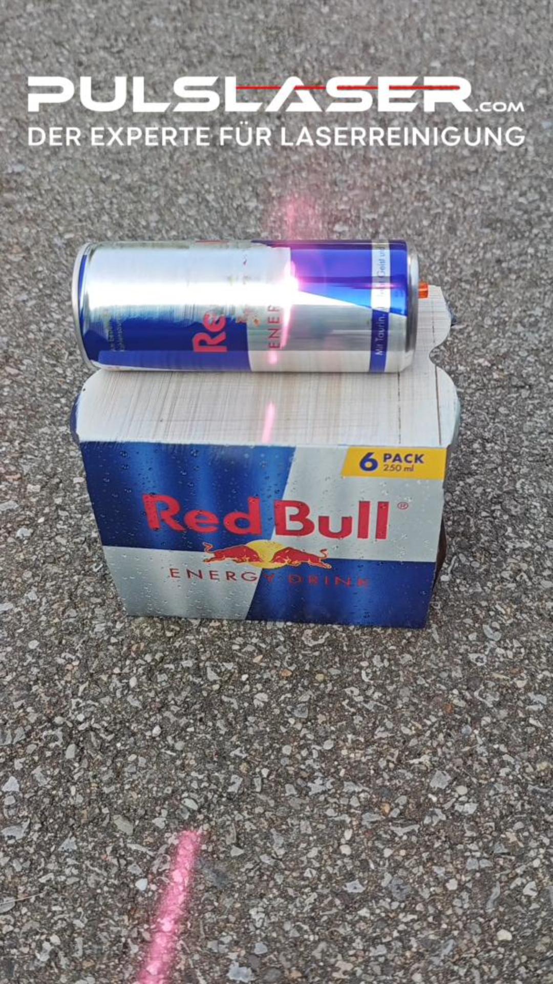 PULSLASER vs RedBull Laserreinigung ... Alu Lack Farbe